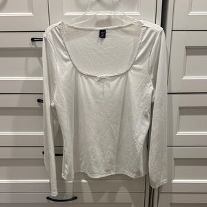 Shein Cream Long Sleeve Top